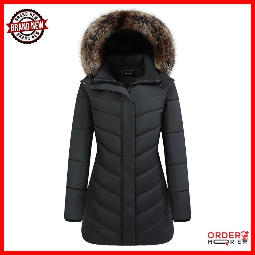 Women's Waterproof Long Winter Coat Thickened Down Puffer Jacket Parka